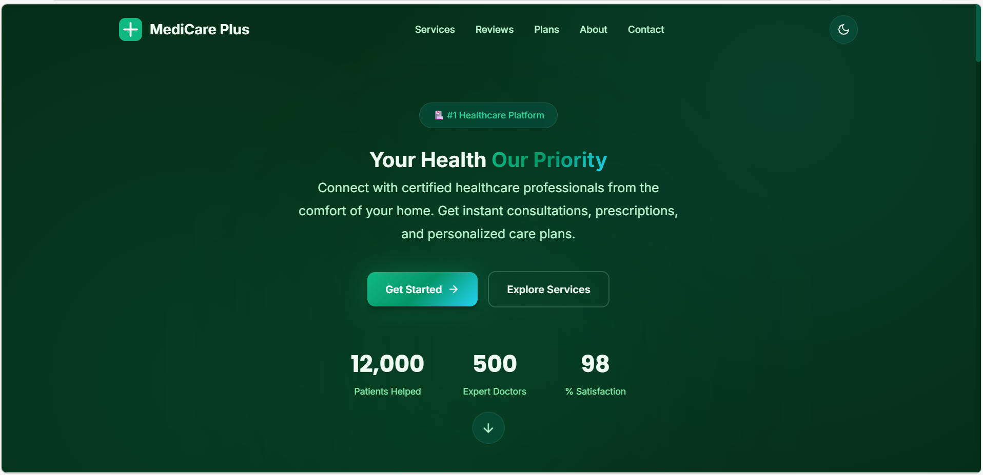 HealthTech Template Preview