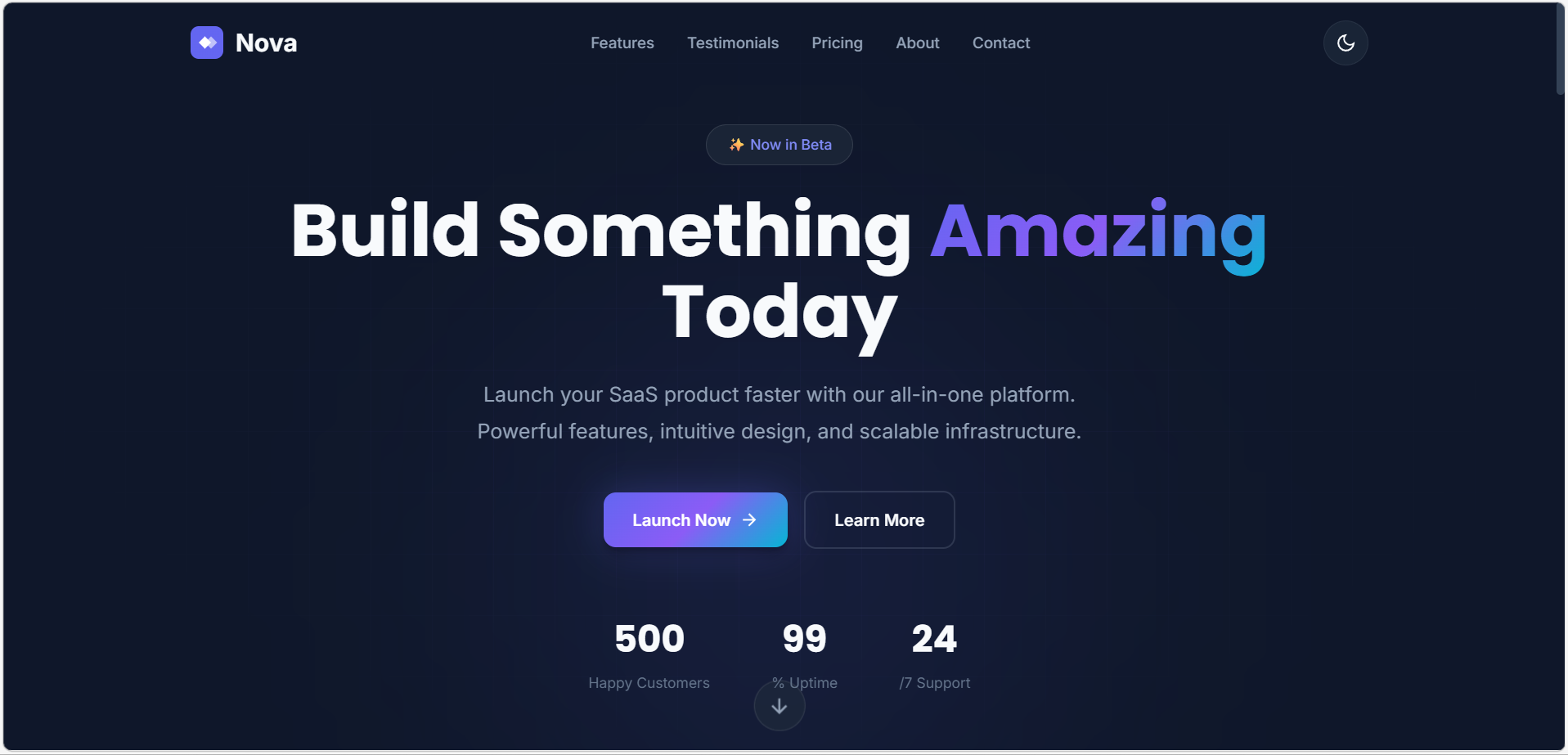 SaaS Template Preview